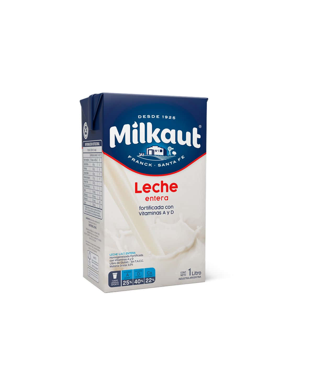 Leche Milkaut Larga Vida Entera 1 Lt